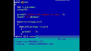 Printing coloured pyramid in C language  #coding #clanguage #code