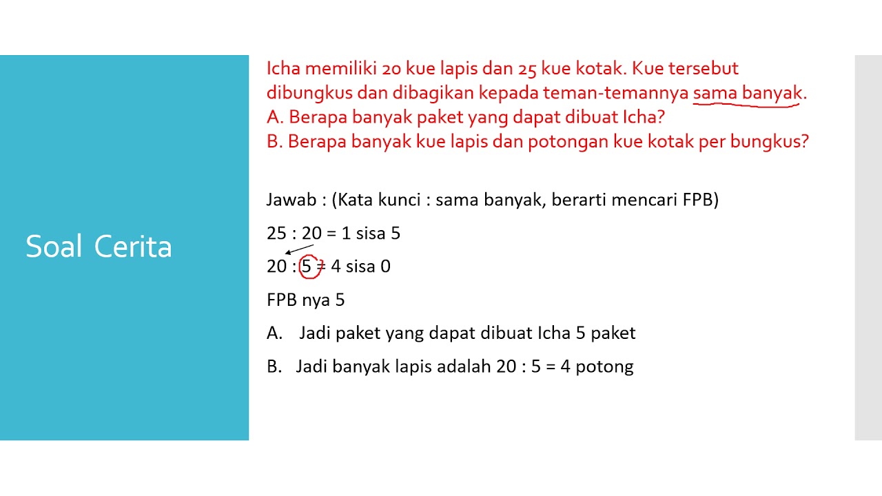 Fpb Dan Kpk Dalam Soal Cerita Youtube