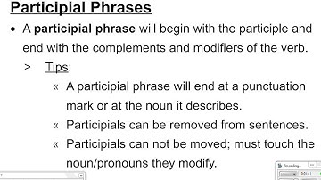 Participial Phrases Video