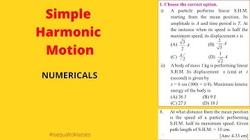 Q1,8 particle performs linear SHM starting from the mean position Its amplitude is A and timeperiod