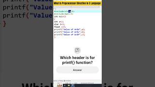 What is Preprocessor Directive in C Language #clanguage #ctutorials #clanguage #ccoding