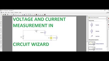 how to measure voltage and current in circuit wizard | circuit wizard voltage and current