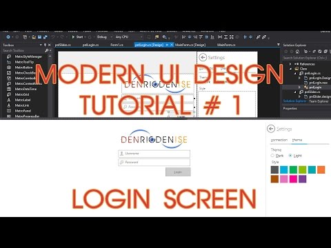 Modern UI Project Tutorial No. 1 - Login Screen