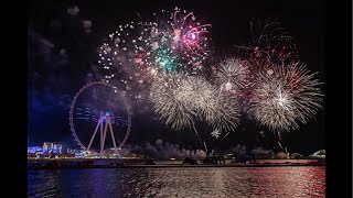 Live :- New Year 2024 Fireworks Dubai - JBR Beach