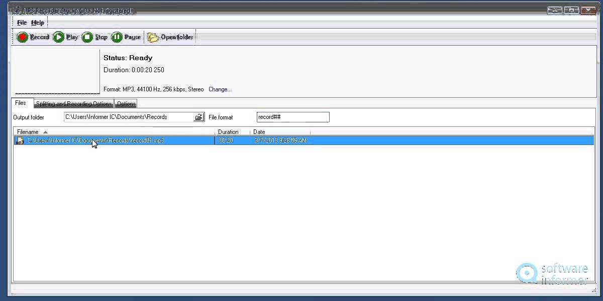 Trying out MP3 Recorder Studio