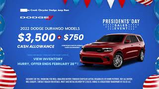 🇺🇸 Presidents' Day Sales Event | 👍 🚘 Stevens Creek Chrysler Dodge Jeep Ram