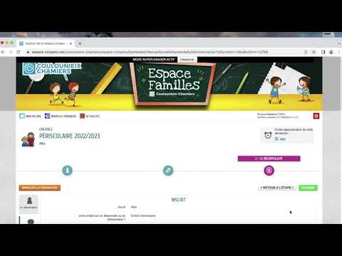 Tutoriel espace familles Coulounieix Chamiers