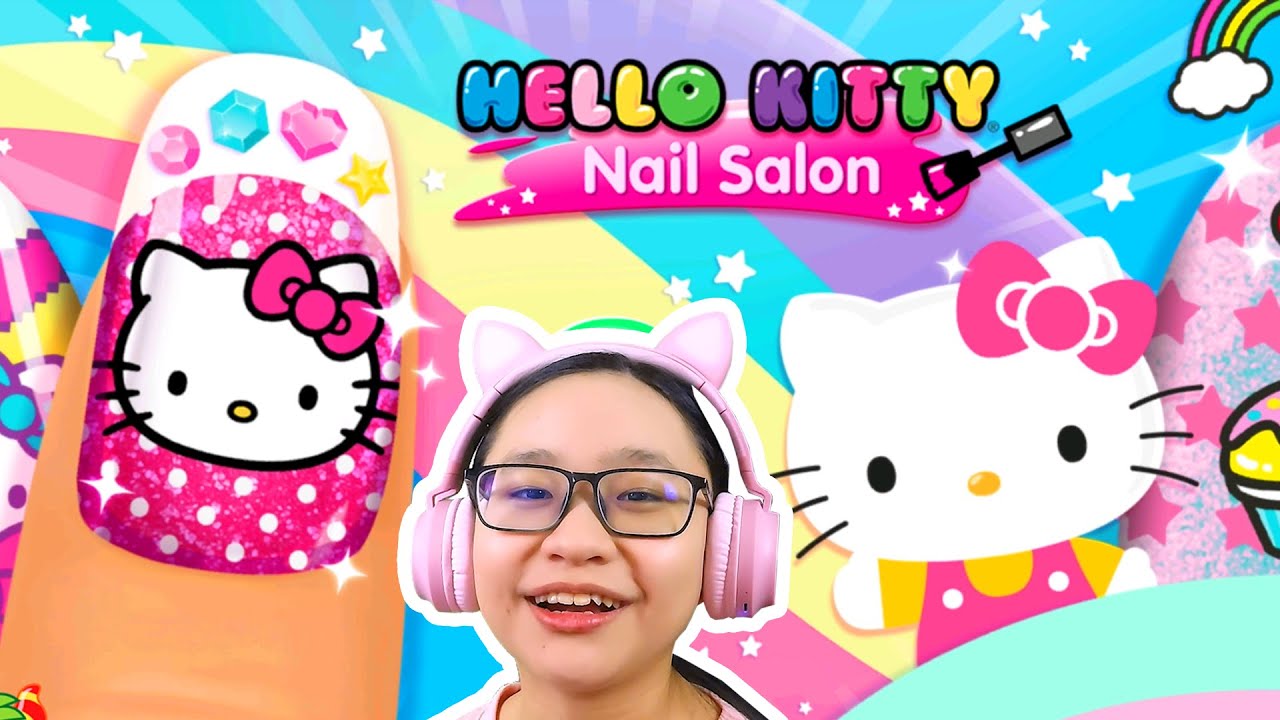 Hello Kitty Nail Art: Halloween Glam - YouTube