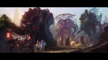 Fantasy Concept Art "Journeywomen, Giants" | Time Lapse
