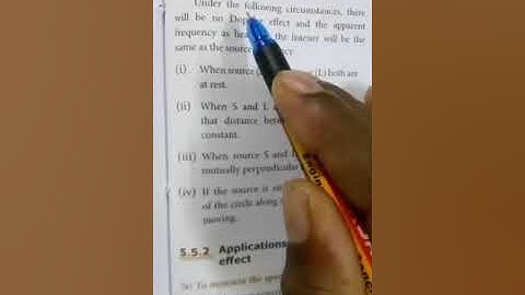 10th Phy: Unit 5. Condition for no Doppler effect and its applications