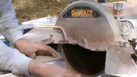 How to Use a Wet Tile Saw - Tile Installation Video