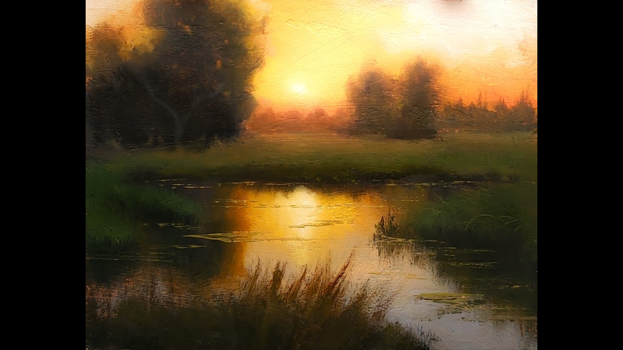 Want to learn how to paint a landscape in oil paints? Try this! - YouTube