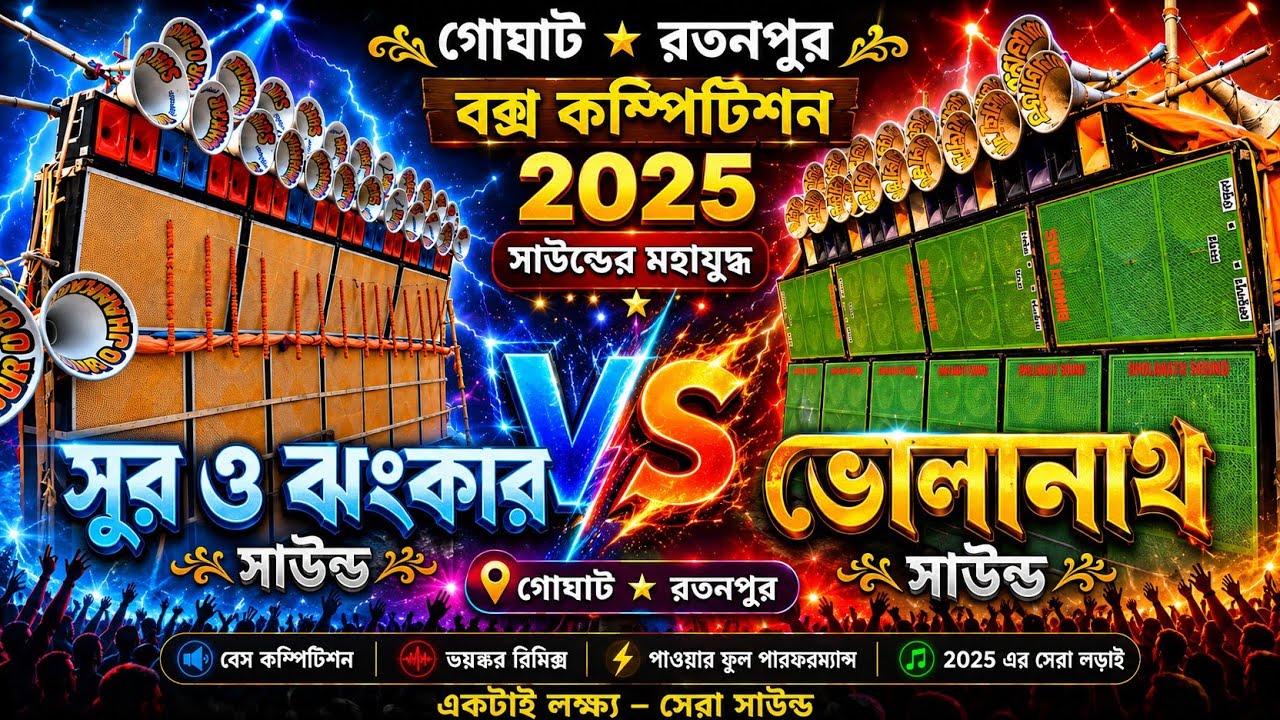 রতন পুর কালীপুজো উপলক্ষে 💥 সুর ঝংকার সাউন্ড 🆚 ভোলানাথ সাউন্ড মুখোমুখি