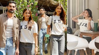 Pooja Hegde & Ahan Shetty Spotted Together At Versova