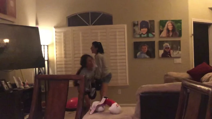 Juliettes first time doing pad work with Mia