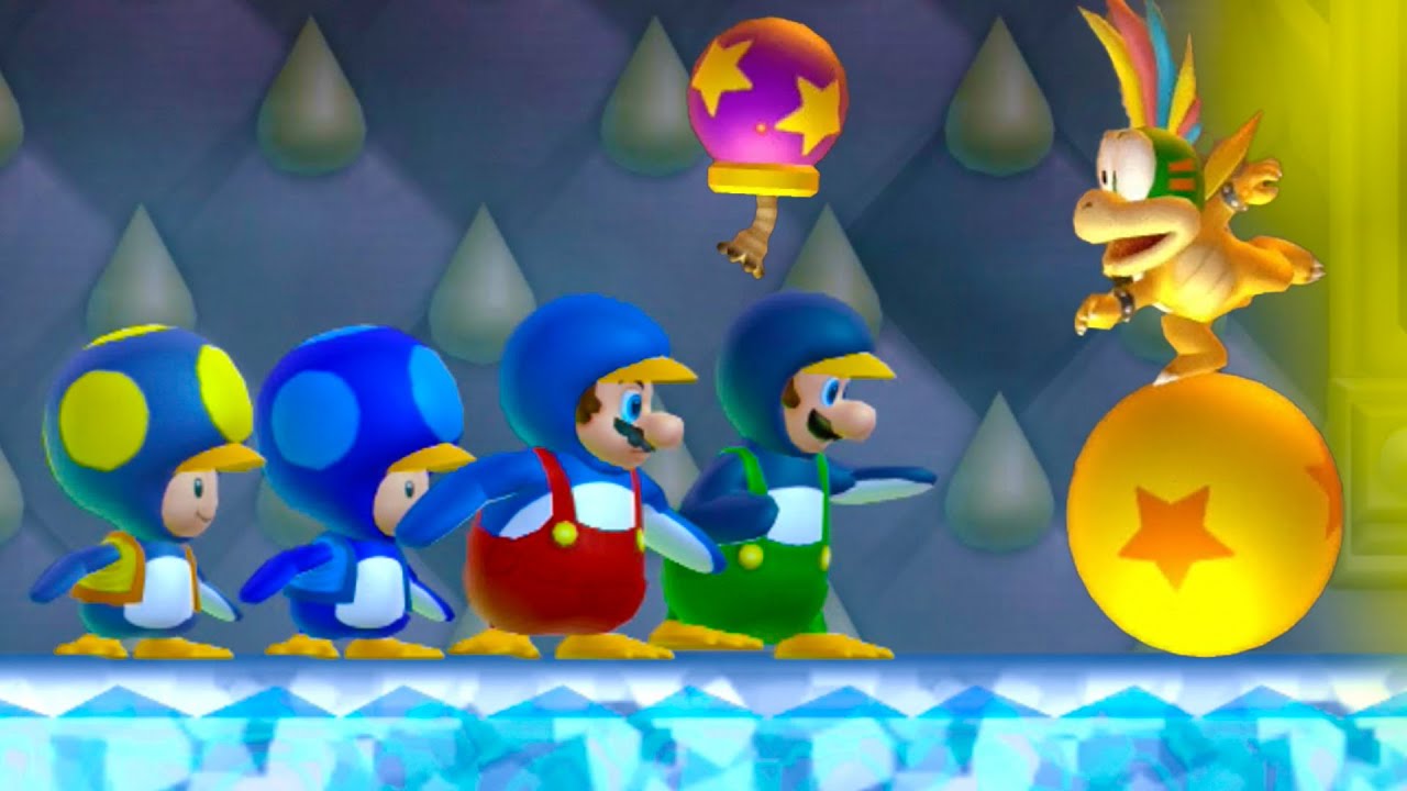 New Super Mario Bros. Wii – 3-4 Players Walkthrough Co-Op Full
