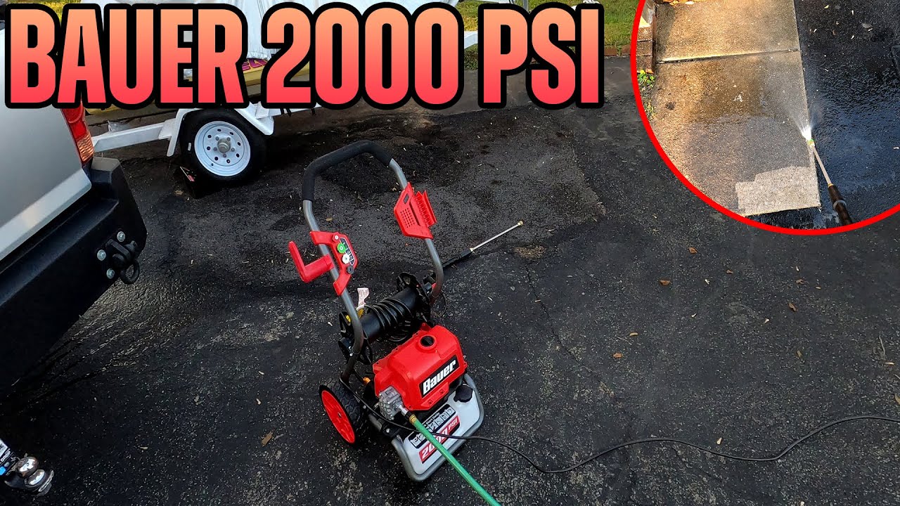 Bauer 2000 PSI Pressure Washer Review & Test - YouTube