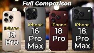 Apple iPhone 18 Pro Max vs iPhone 18 Pro vs iPhone 16 Pro Max vs iPhone 16 Pro