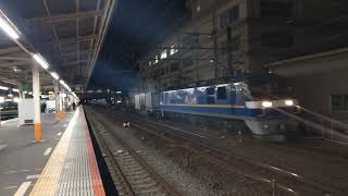 1月31日【ジョイント音最高！】1050レ EF210-337(吹)+コキが大船駅を通過するシーン