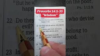 Proverbs 14:1-35 “Wisdom”