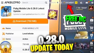 PUBG Lite 0.28.0 Update Today 😍 | 750 Mb Global Update Pubg Mobile Lite 😱 | Get Unlimited Bc Free |