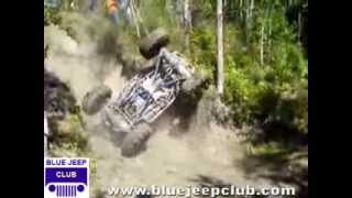 4x4 Jeeps offroad crashing and rolling