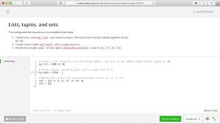 13. Solution to coding exercise Lists, tuples, sets. #lists#apis #programmer #python #tuples #coding