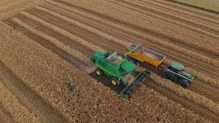 moisson orge 2026 │John Deere T660 │John Deere 6R185 + La Littorale │DJI AIR3S