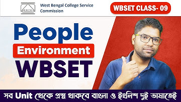 WBSET l People Environment and Development  Class No.09 | WBSET/UGC NET-JRF  @BSG NET SET Classes​