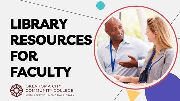 Library Resources for Faculty
