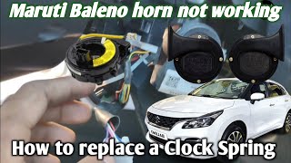 Maruti Baleno horn not working ! How to replace a Clock Spring ! Clock spring remove ! horn problem