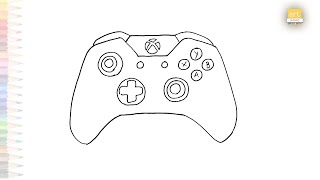 Xbox One Controller drawing | Video game Controller pad drawing | How to draw Xbox One Controller