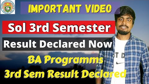 Du sol 3rd Semester Ba Programme Result Declared Now || Ba Programme result 2021 | Sarkari Result