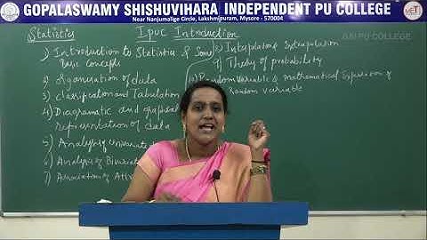 STATISTICS | 1st PUC | INTRODUCTION TO SYLLABUS