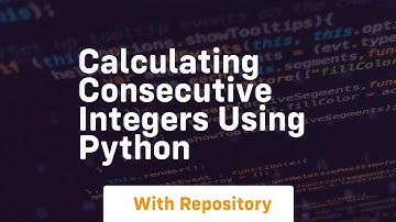 Calculating consecutive integers using python
