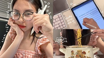 UNI VLOG | Một buổi học ôn thi đến 4AM 📓💻 mùa thi cử, tips ghi nhớ, cách học hiệu quả