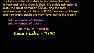Word Problem using the Addition and Substitution Method