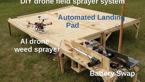 DIY AI weed spraying drone, automatic landing pad/battery swap