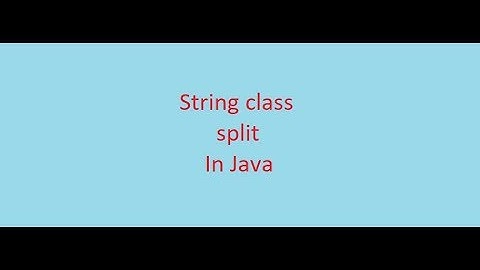 Java Basics Course || 30#String class : split || (ARABIC)