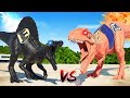 (Jurassic World Evolution🌍)Goku Giganotosaurus VS Batman Spinosaurus Dinosaurs Fight