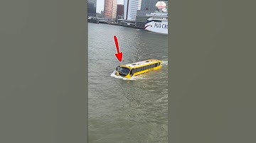 Heavy bus driver drive her bus into the river😩 #shorts #respect #ytshorts