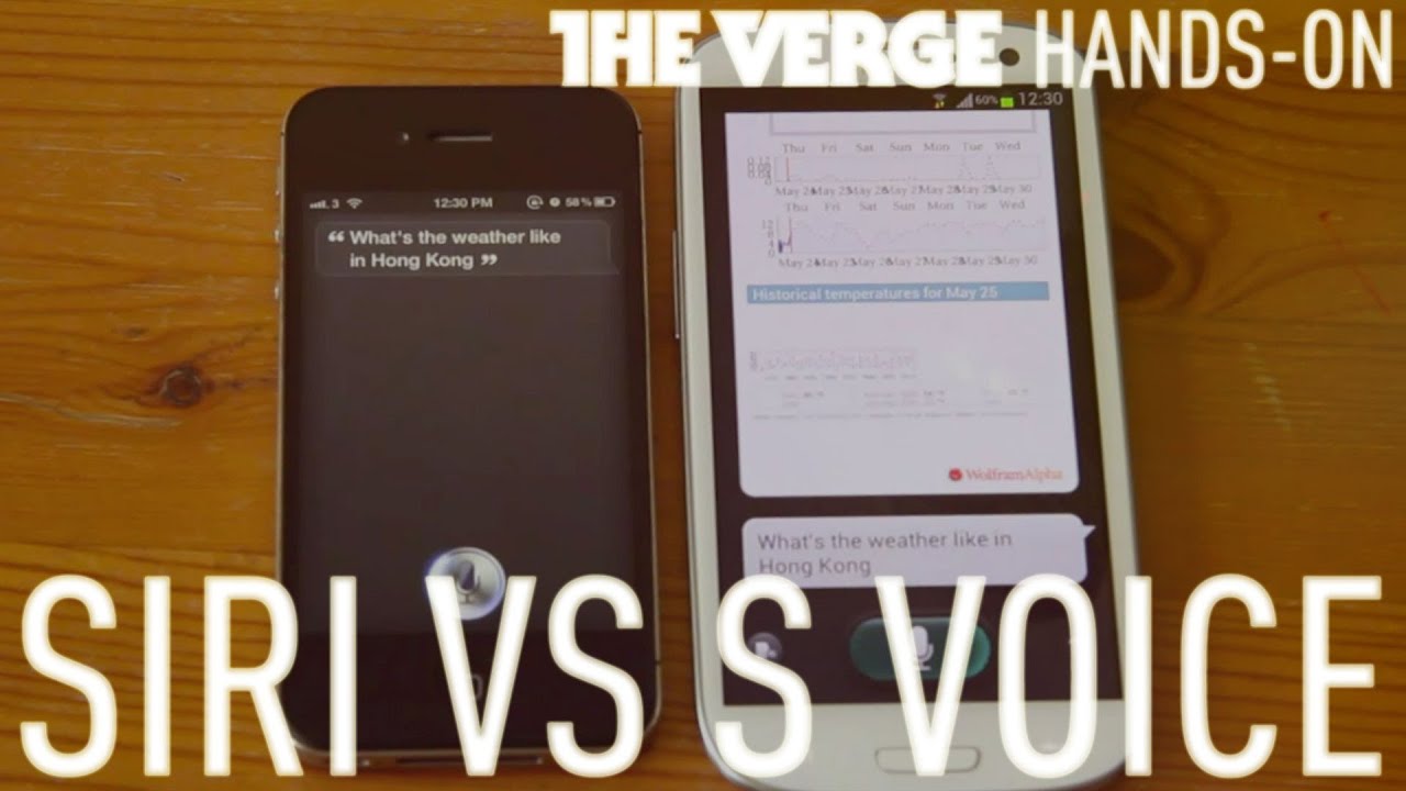 Siri против S-Voice на Samsung Galaxy S III. Фото.