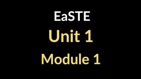 EaSTE All Solved Questions | Module 1 | Unit 1 |