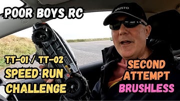 TT 01/TT-02 Speed Contest @poorboysrc Second Attempt. 4600kv brushless lipo powered TT-01 E