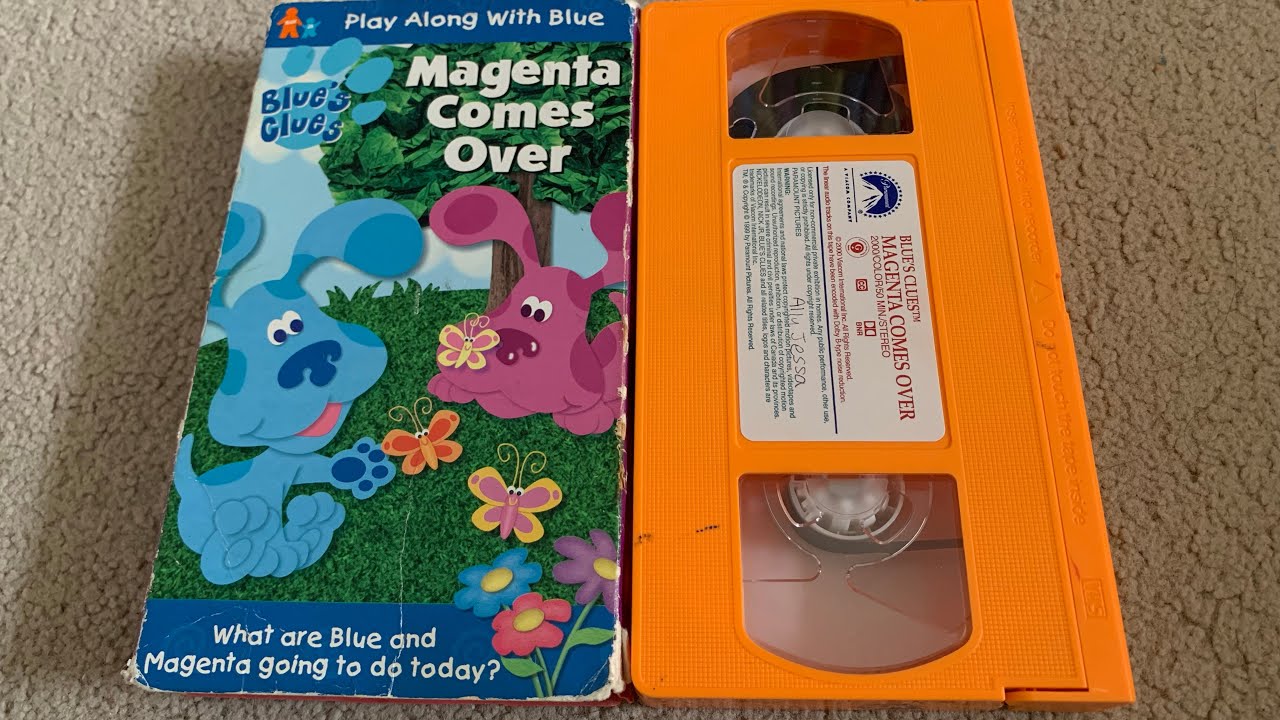 Nick Jr Blue S Clues Vhs Lot Blues Bithday Magenta Comes Over Blues ...