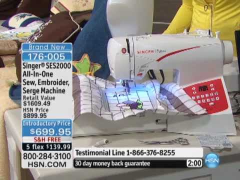 Singer SES40 AllInOne Sew Embroider Serge Machine YouTube Impressive Singer Futura Ses1000 Embroidery Sewing Machine Singer SES40 AllInOne Sew Embroider Serge Machine YouTube Impressive Singer Futura Ses1000 Embroidery Sewing Machine