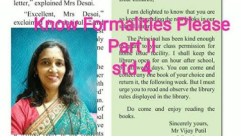 Std 4 L-17 ENGLISH  Know formalities please Part II  easy explanation in Marathi ‎