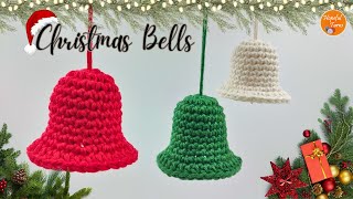 Crochet Christmas Ornament  | Easy Crochet Mini Christmas Bells for Beginners - Quick crochet gifts by Hopeful Turns 8,404 views 6 months ago 13 minutes, 39 seconds