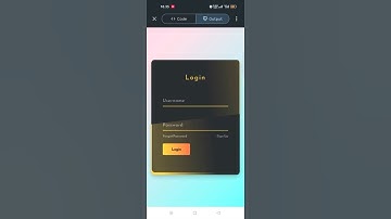 Code Login HTML with Animated Form and Gradient Effects #html #css #code