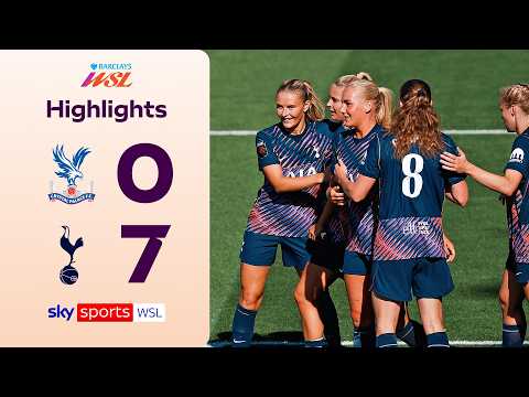 Holdt scores three as Spurs THRASH palace! | Crystal Palace 0-7 Spurs | WSL Highlights